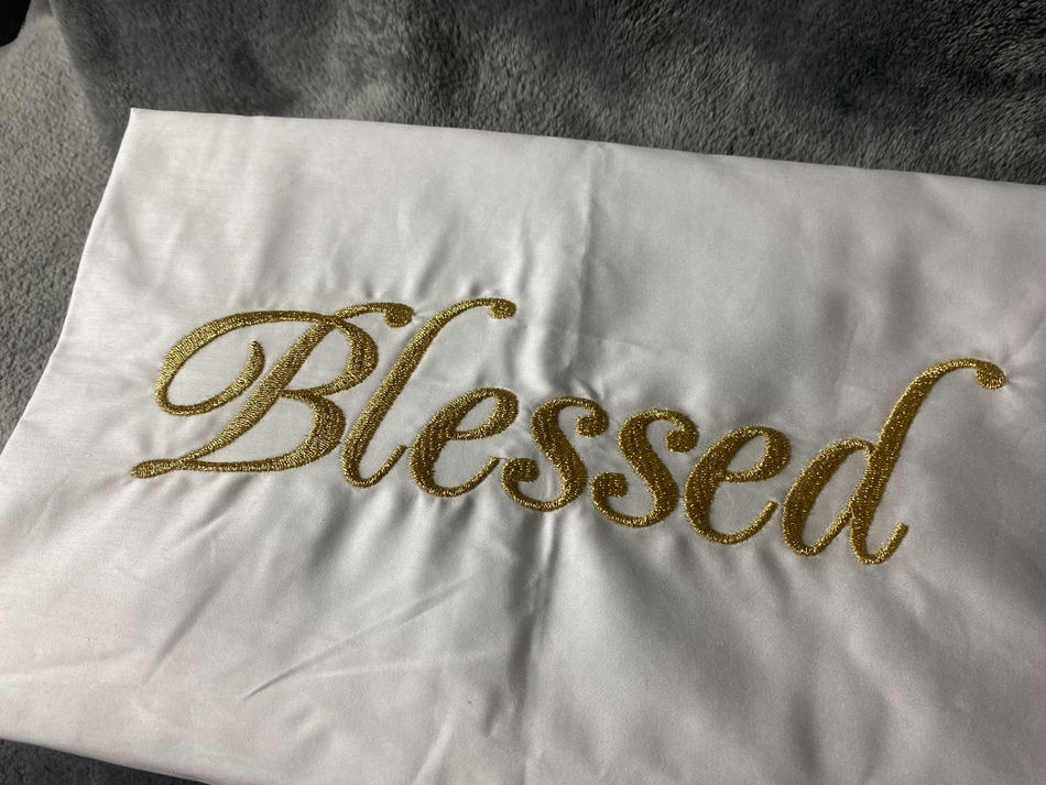 300TC 100% Cotton Personalised Pillowcase ‘Blessed’