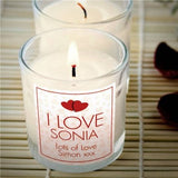 I Love' Scented Candle Rose