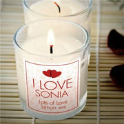 I Love' Scented Candle Rose
