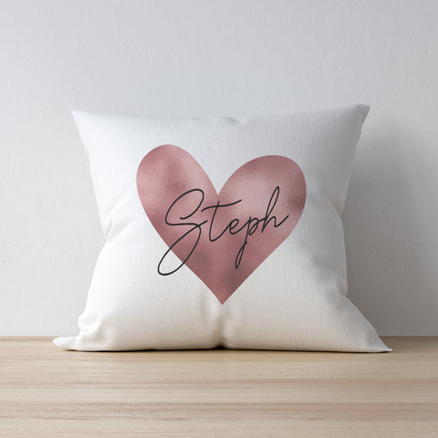 Rose Gold Heart Cushion