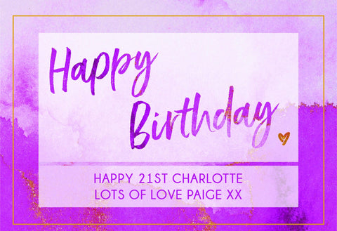Personalised Happy Birthday Sparkling Rosé & Reed Diffuser Gift Set