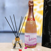 Personalised Happy Birthday Sparkling Rosé & Reed Diffuser Gift Set