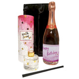 Personalised Happy Birthday Sparkling Rosé & Reed Diffuser Gift Set