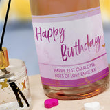Personalised Happy Birthday Sparkling Rosé & Reed Diffuser Gift Set