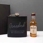 Black Hip Flask and Miniature Bells