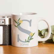 Floral Initial Mug