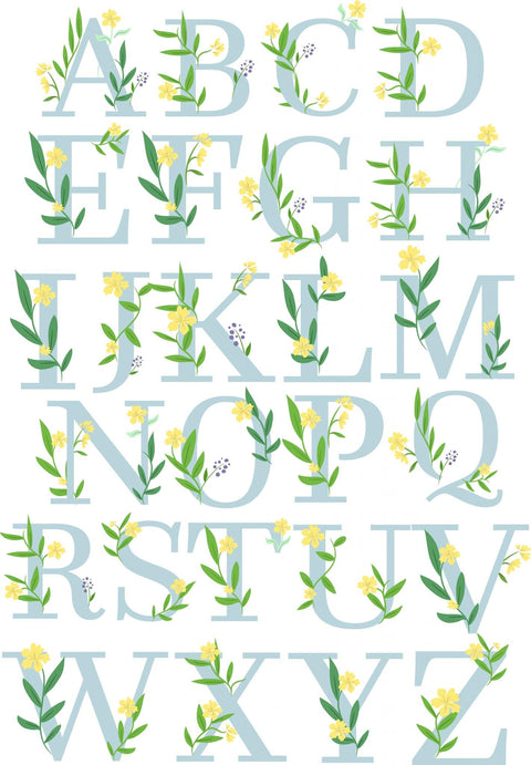 Floral Initial Mug