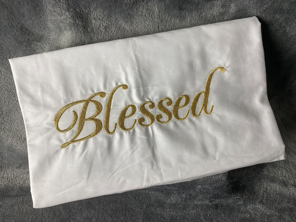 300TC 100% Cotton Personalised Pillowcase ‘Blessed’