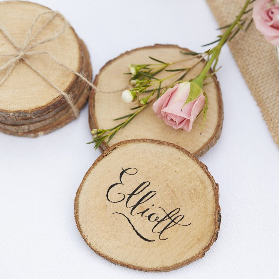 MINI WOODEN SLICES - RUSTIC COUNTRY