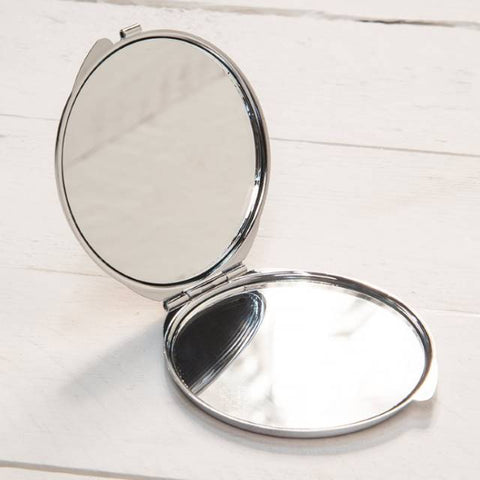 Green Flower Round Compact Mirror