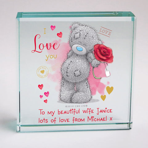 Me To You I Love You Glass Block