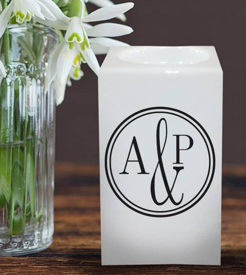 Monogram Circle Tea light Holder