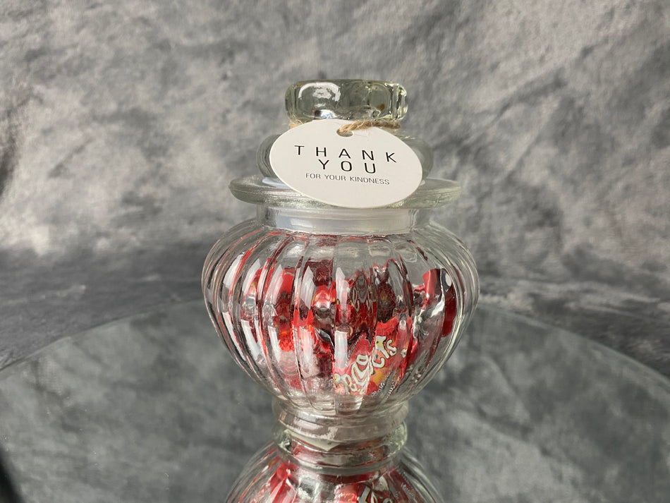 Glass Storage Jars with Sweets or Bath Salts