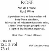 Personalised Valentine's Day Pink Hearts Rosé Wine