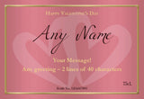 Personalised Valentine's Day Pink Hearts Rosé Wine